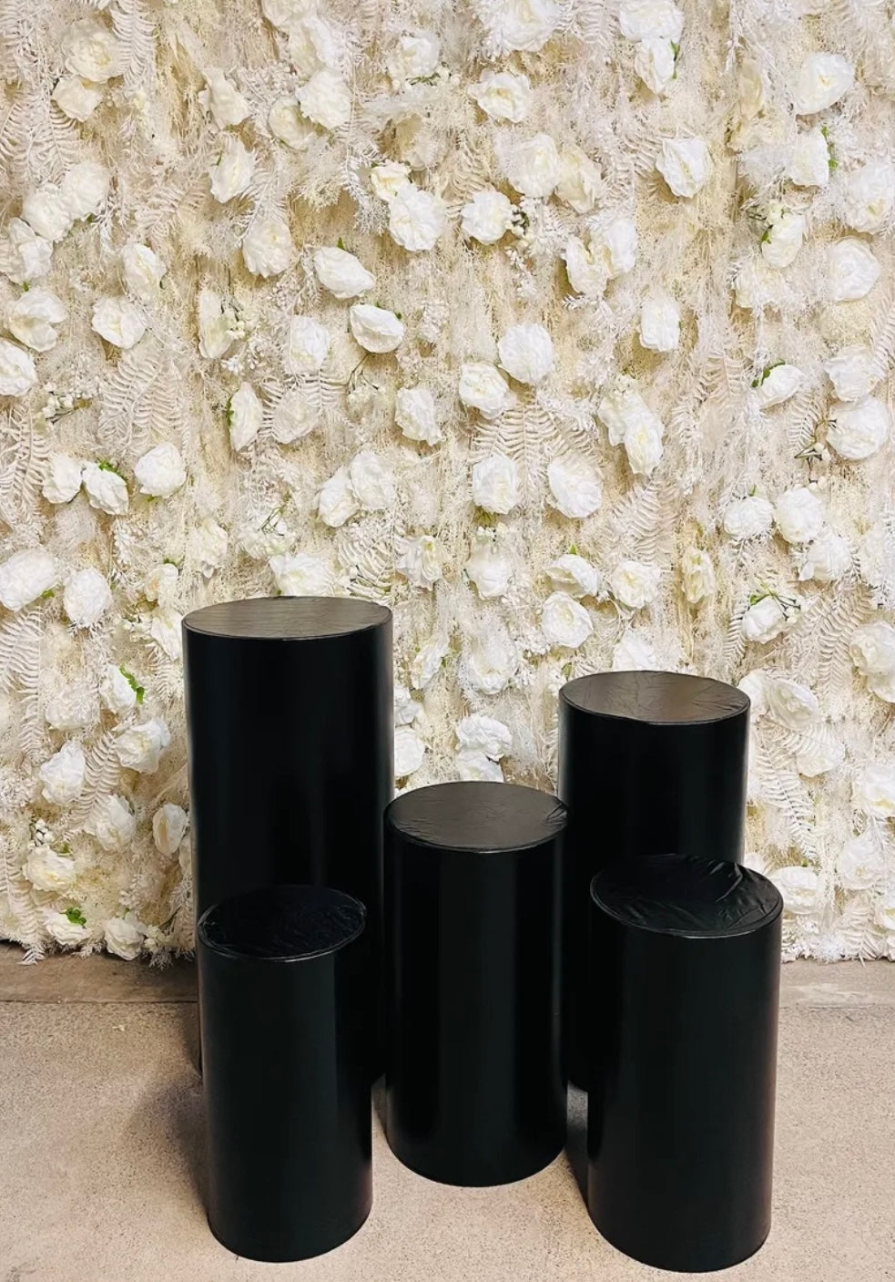 Set of 5 Circular Plinths